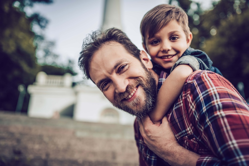Dad with son