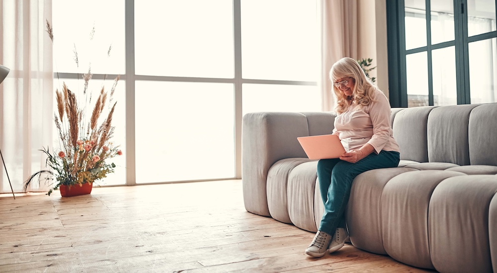 Senior woman at home