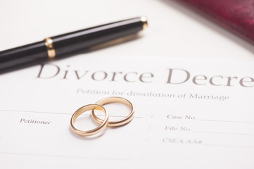 divorce decree and rings